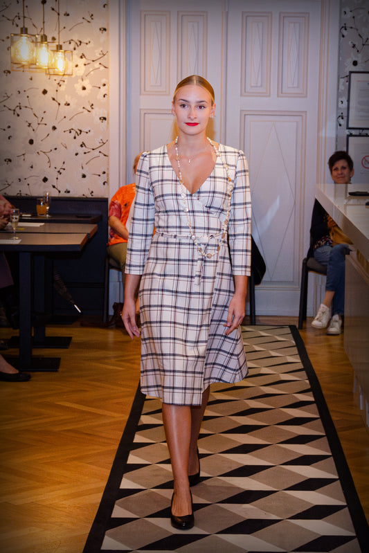 Robe en tartan de laine : Lisa